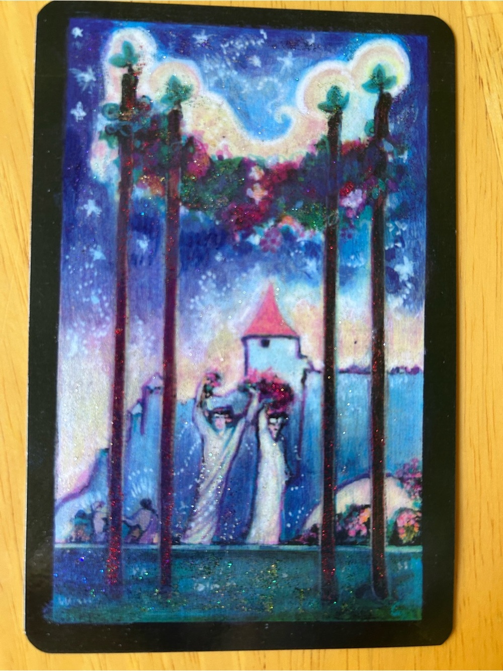 Carol Herzer 4 of Wands Single Tarot Card